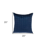 Navy Blue Quilted Decorative Throw Pillow