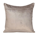 Taupe Quilted Velvet Square Throw Pillow