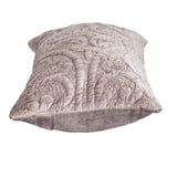 Taupe Quilted Velvet Lumbar Throw Pillow