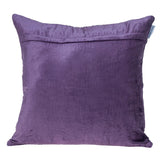 Purple Quilted Velvet Square Throw Pillow