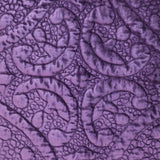 Purple Quilted Velvet Square Throw Pillow