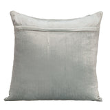 Gray Quilted Velvet Square Throw Pillow