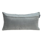 Gray Quilted Velvet Lumbar Throw Pillow