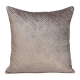 Quilted Taupe Decorative Throw Pillow