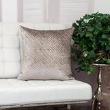 Quilted Taupe Decorative Throw Pillow