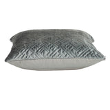 Quilted Charcoal Decorative Throw Pillow