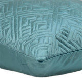 Quilted Teal Decorative Throw Pillow