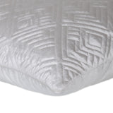 Quilted White Decorative Throw Pillow