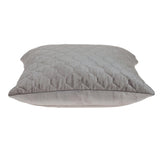 Taupe Tufted Velvet Quilted Throw Pillow