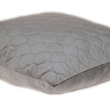 Taupe Tufted Velvet Quilted Throw Pillow