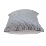 Taupe Tufted Velvet Quilted Lumbar Throw Pillow