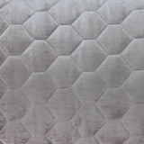 Taupe Tufted Velvet Quilted Lumbar Throw Pillow