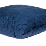 Navy Blue Tufted Velvet Quilted Throw Pillow