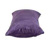 Quilted Velvet Purple Lumbar Throw Pillow