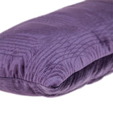 Quilted Velvet Purple Lumbar Throw Pillow