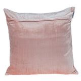 Quilted Velvet Pink Square Throw Pillow