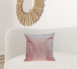 Quilted Velvet Pink Square Throw Pillow