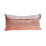 Quilted Velvet Pink Lumbar Throw Pillow