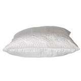 Quilted Velvet White Square Throw Pillow