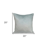 Transitional Gray Quilted Throw Pillow