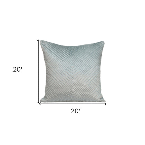 Transitional Gray Quilted Throw Pillow