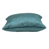 Transitional Teal Quilted Throw Pillow