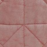 Pink Chunky Geo Stitched Velvet Decorative Throw Pillow