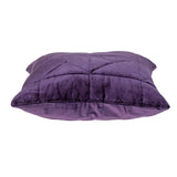 Purple Chunky Geo Stitched Velvet Decorative Throw Pillow