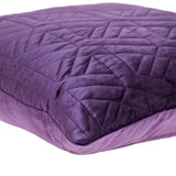 Purple Velvet Quilted Throw Pillow