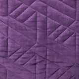 Purple Velvet Quilted Throw Pillow