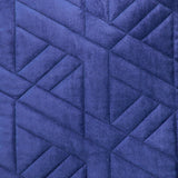 Blue Velvet Quilted Throw Pillow