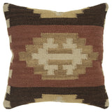 Brown Beige Tribal Down Filled Throw Pillow