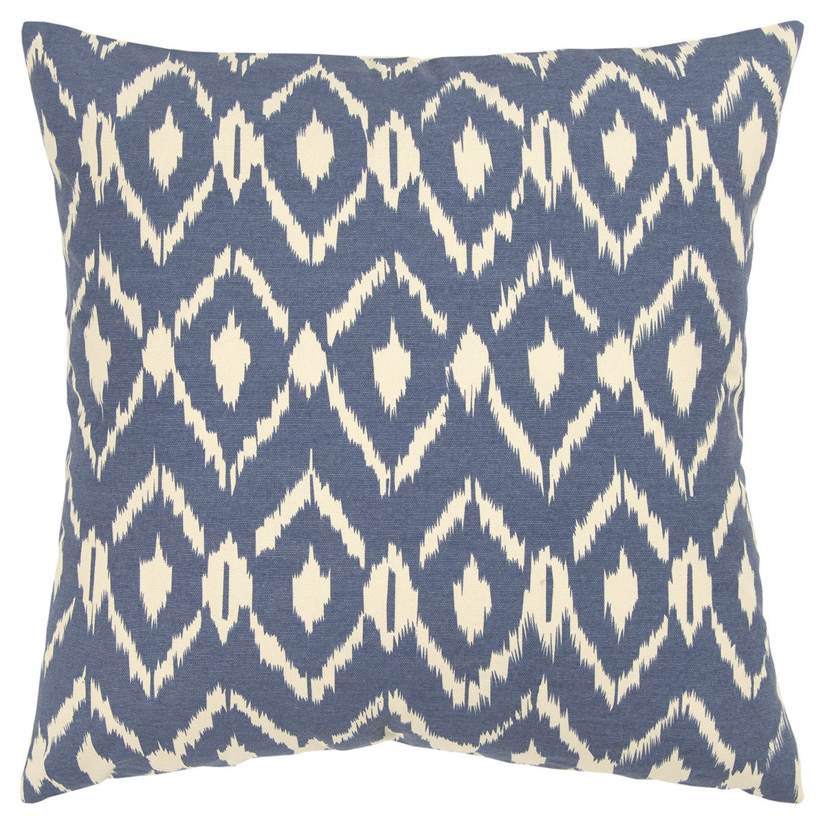 Blue Natural Ikat Down Filled Throw Pillow