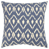 Blue Natural Ikat Down Filled Throw Pillow