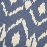 Blue Natural Ikat Down Filled Throw Pillow