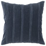 22" Navy Textural Striped Throw Pillow