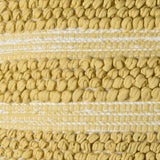 Beige Yellow Looping Striped Throw Pillow