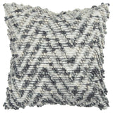 Gray White Chevron Dimensional Throw Pillow