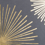 Gray Gold Metallic Sunburst Throw Pillow