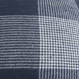 Indigo White Plaid Pattern Throw Pillow