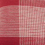 Red White Plaid Pattern Throw Pillow