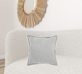 Gray Solid Modern Velvety Throw Pillow