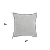 Gray Solid Modern Velvety Throw Pillow