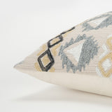 Brown Beige Tribal Embroidered Throw Pillow