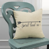 Black Taupe Canvas Spirit Lead Throw Pillow