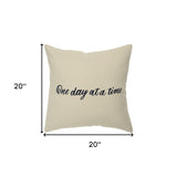 Black Taupe Canvas One Day Throw Pillow