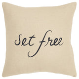 Black Beige Canvas Set Free Still Throw Pillow