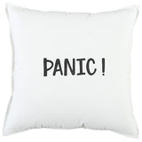 Black and White Flagship Message Throw Pillow