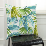 Set of Two 22" X 22" Blue and Green Indoor Outdoor Throw Pillow