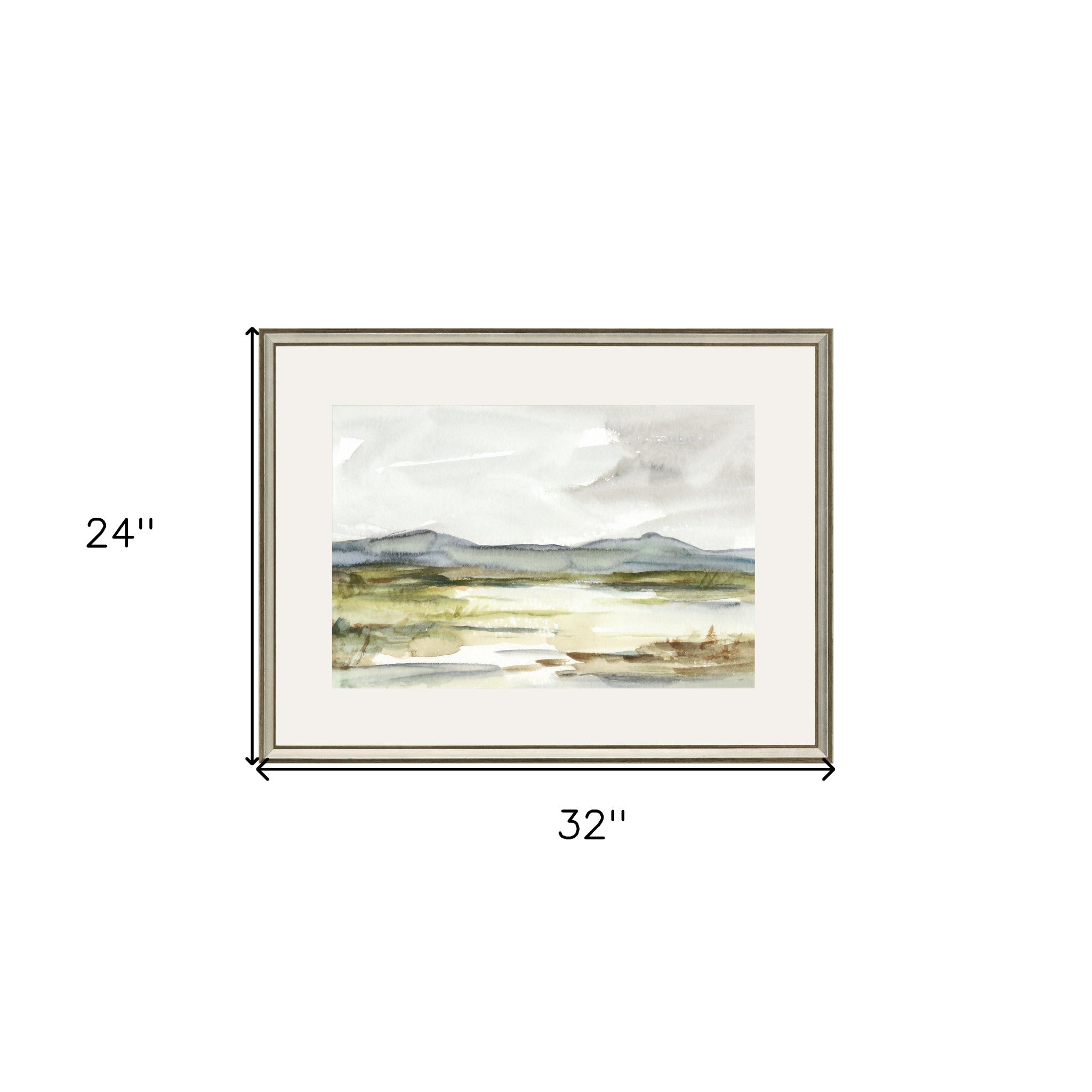 Overcast Wetland I Framed Art Silver Shadowbox Print Wall Art